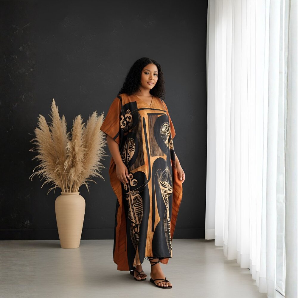 Stylish Caftan Dress Plus Size Comfy Maxi Dresses Kimono Sleeve Dubai Gown